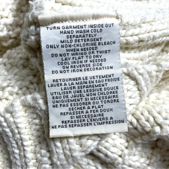 Ralph Lauren Chunky Cable Knit Fisherman Sweater Feminine Coquette XL - Picture 7 of 15